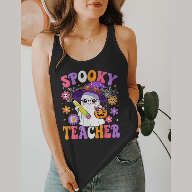 Trick Or Teach Spooky Teacher Ghost Halloween Teacher Flowy Tank, funny design Trick Or Teach Spooky Teacher Ghost Halloween Teacher Flowy Tank, funny design