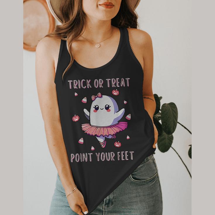 Trick Or Treat Point Your Feet Halloween Ghost Dance Teacher Flowy Tank, funny design Trick Or Treat Point Your Feet Halloween Ghost Dance Teacher Flowy Tank, funny design