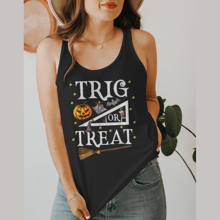 Trig Or Treat Shirt Halloween Math Teacher School College Men Women Kids Flowy Tank, funny design