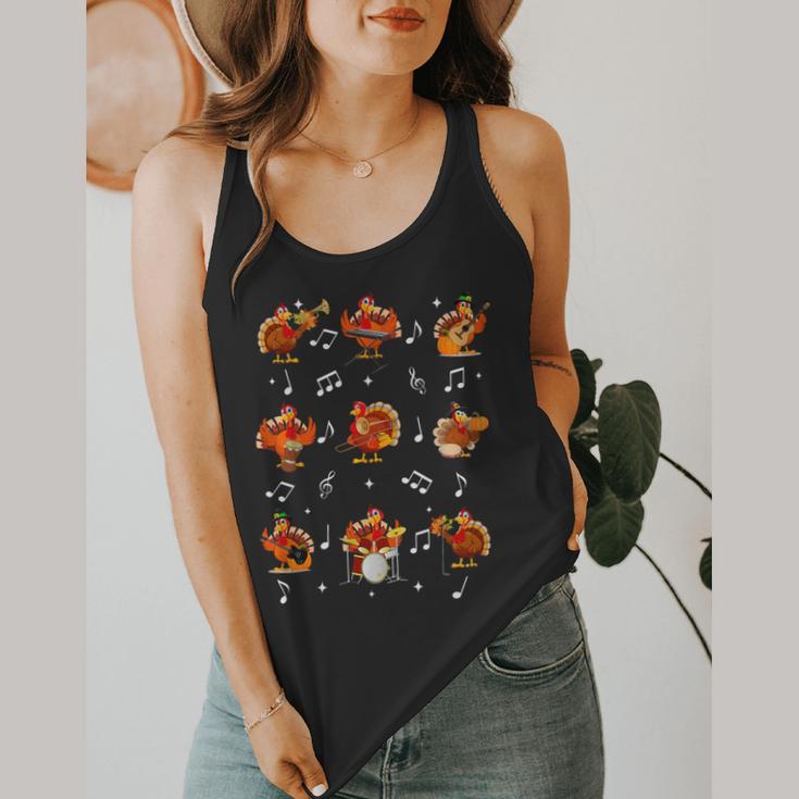 Turkey Squad Music Note Music Teacher Thanksgiving Flowy Tank, funny design Turkey Squad Music Note Music Teacher Thanksgiving Flowy Tank, funny design
