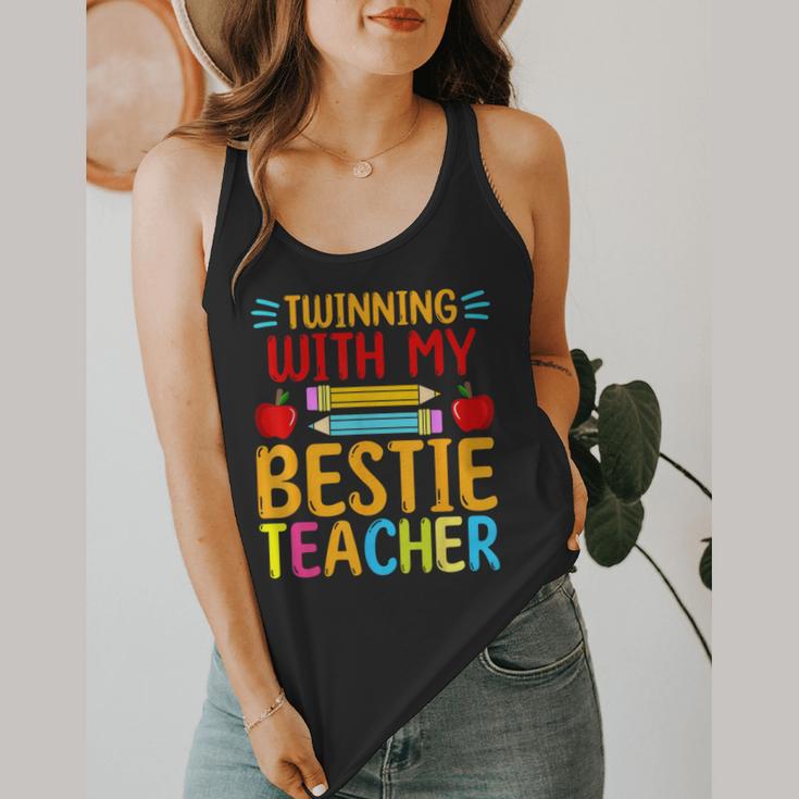 Twinning With My Bestie Teacher Boy Spirit Week Twin Day Flowy Tank, funny design Twinning With My Bestie Teacher Boy Spirit Week Twin Day Flowy Tank, funny design
