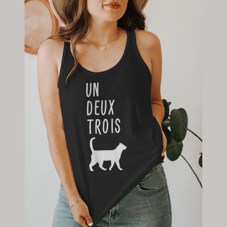 Un Deux Trois Cat Shirt French Teacher Flowy Tank, funny design Un Deux Trois Cat Shirt French Teacher Flowy Tank, funny design
