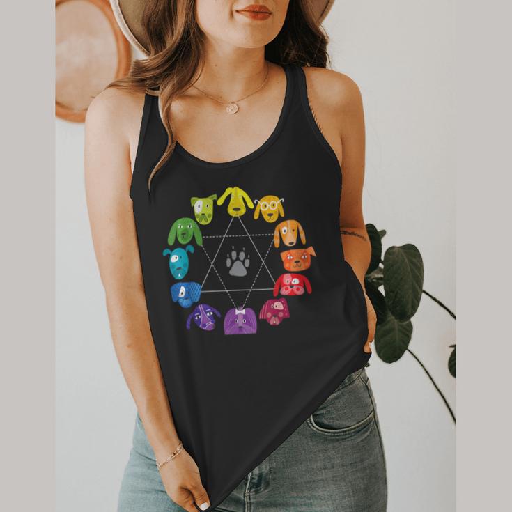 Unique For Artists By ADS Color Wheel Educational Art Teacher Dog Themed Artist Small Flowy Tank, funny design