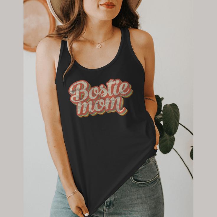 Vintage Boston Terrier Mom Dog Lover Pet Bostie Mama Men Women Girls Kids Flowy Tank, funny design