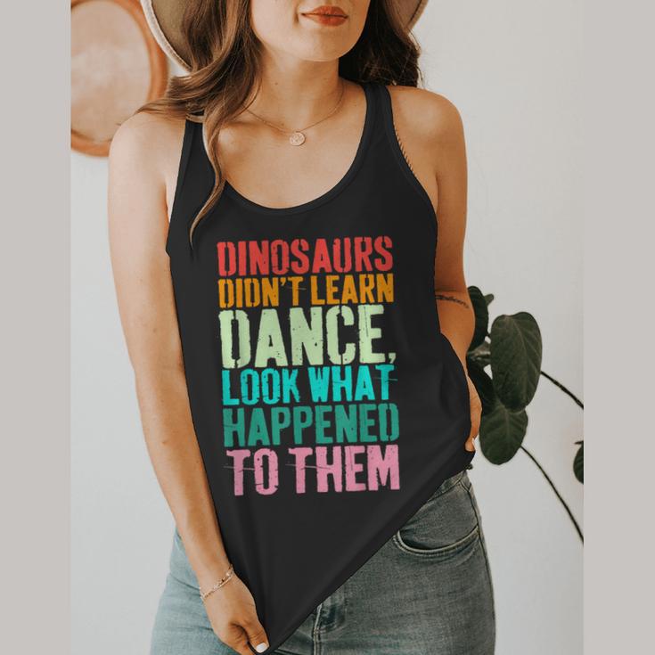 Vintage Dinosaurs Didn't Learn Dance Dance Teacher Flowy Tank, funny design Vintage Dinosaurs Didn't Learn Dance Dance Teacher Flowy Tank, funny design