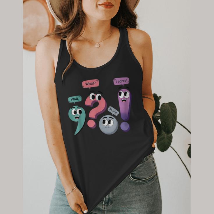 Wait What Stop It I Agree Grammar English Teacher Flowy Tank, funny design Wait What Stop It I Agree Grammar English Teacher Flowy Tank, funny design