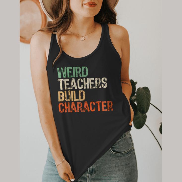 Weird Teachers Build Character Teacher Appreciation Week Day Flowy Tank, funny design
