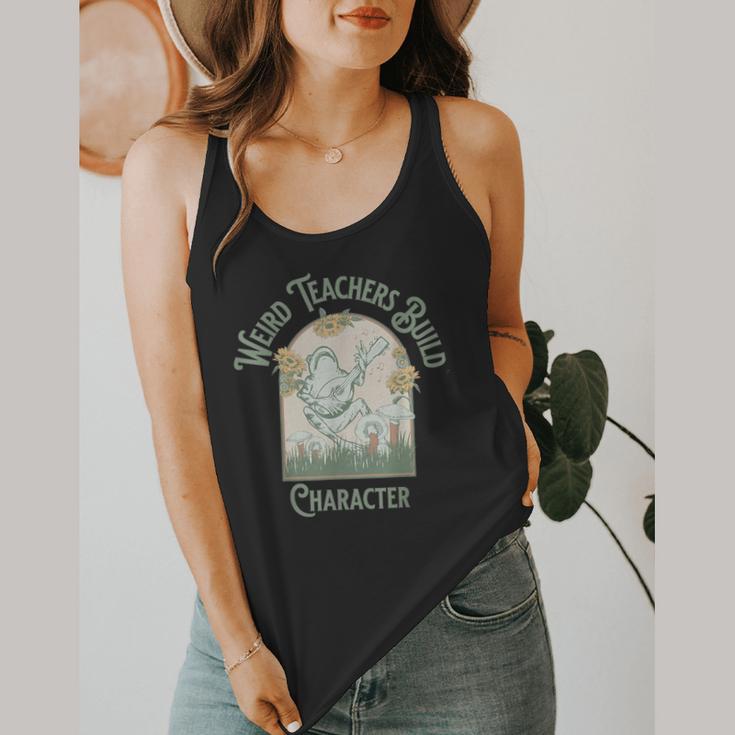 Weird Teachers Build Character- Teacher's Day Flowy Tank, funny design Weird Teachers Build Character- Teacher's Day Flowy Tank, funny design