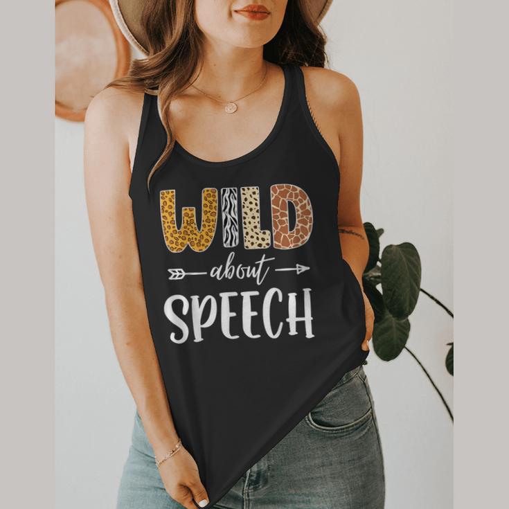 Wild About Speech SLP Leopard Teacher Back To School Kids Flowy Tank, funny design Wild About Speech SLP Leopard Teacher Back To School Kids Flowy Tank, funny design