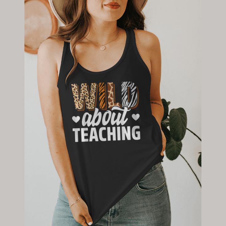 Wild About Teaching Teacher Teaching Back To School Flowy Tank, funny design