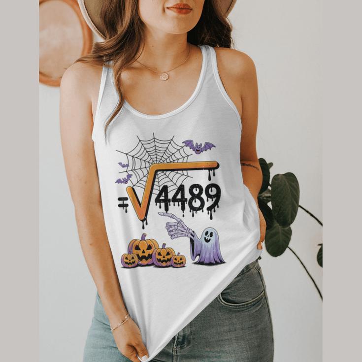 4489 Square Root 67 Math Teacher Halloween Costume Professor Flowy Tank, funny design