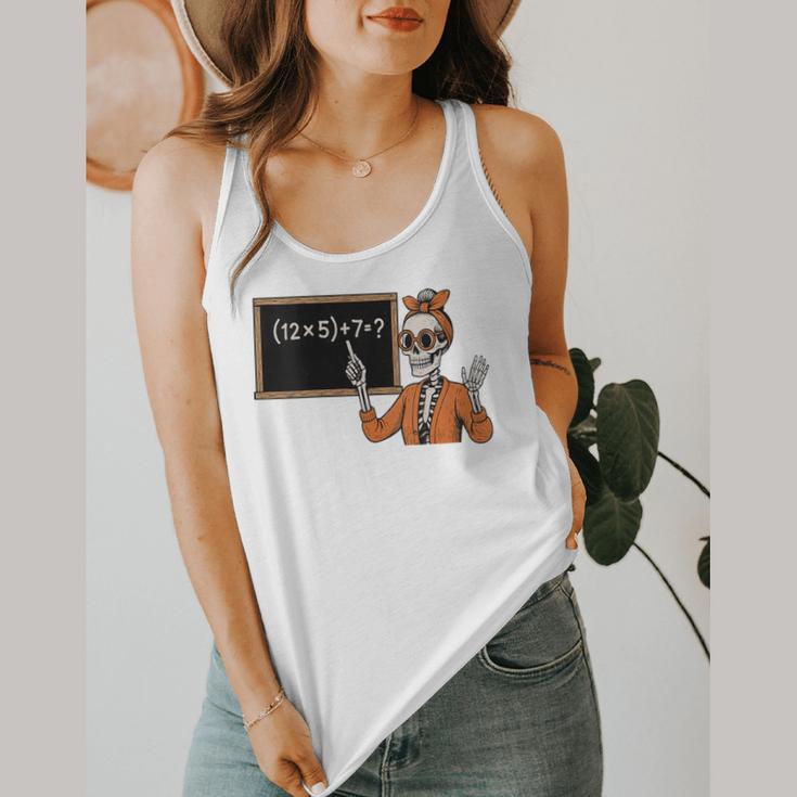 67 Teacher Halloween Skeleton Six Seven Meme Brainrot Math Flowy Tank, funny design 67 Teacher Halloween Skeleton Six Seven Meme Brainrot Math Flowy Tank, funny design