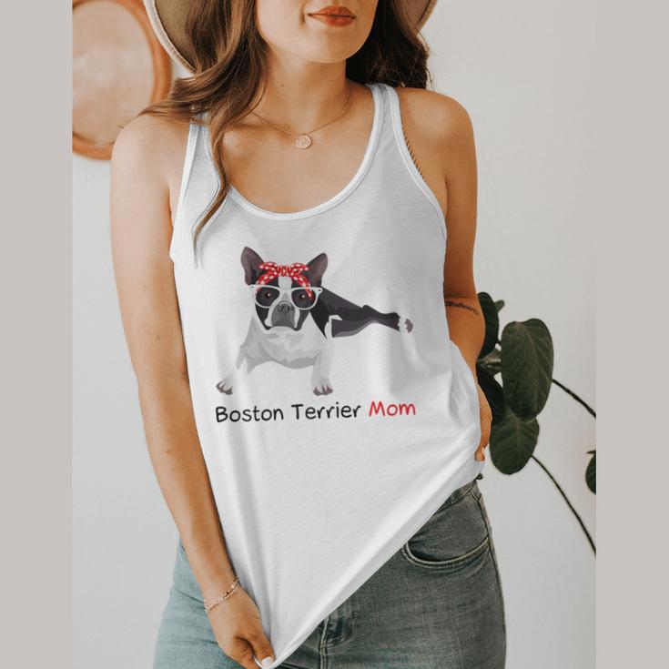 Boston Terrier Mom Bandana Boston Terrier Dog Flowy Tank, funny design