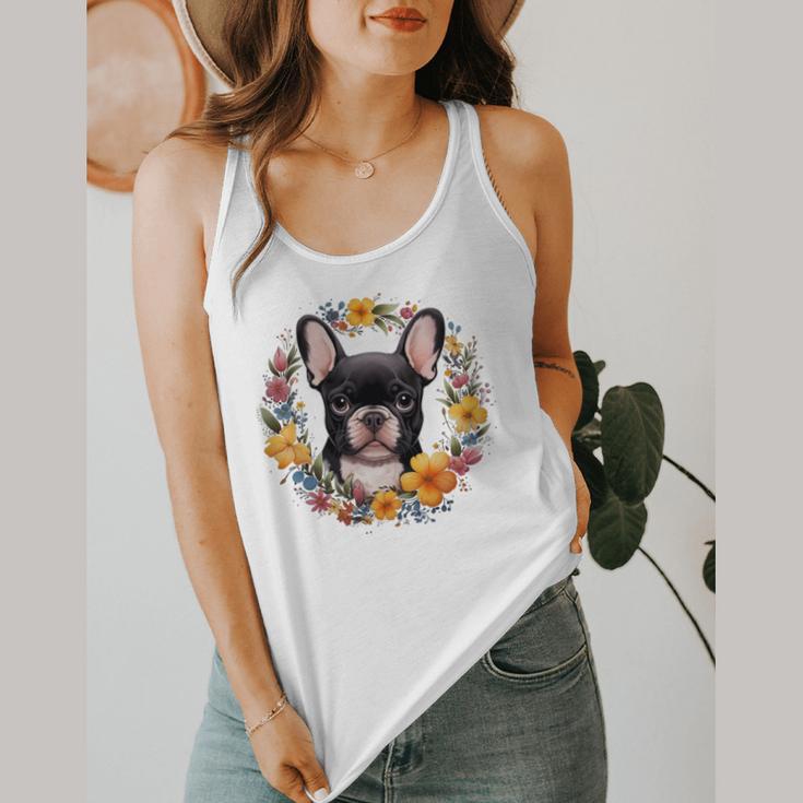 Boston Terrier Mom Floral Bostie Dog Lover Flowers Cute Flowy Tank, funny design