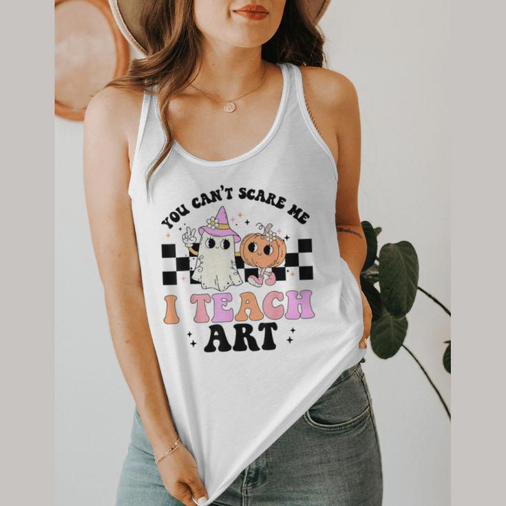 You Can't Scare Me I Teach Art Retro Teacher Ghost Halloween Flowy Tank, funny design You Can't Scare Me I Teach Art Retro Teacher Ghost Halloween Flowy Tank, funny design