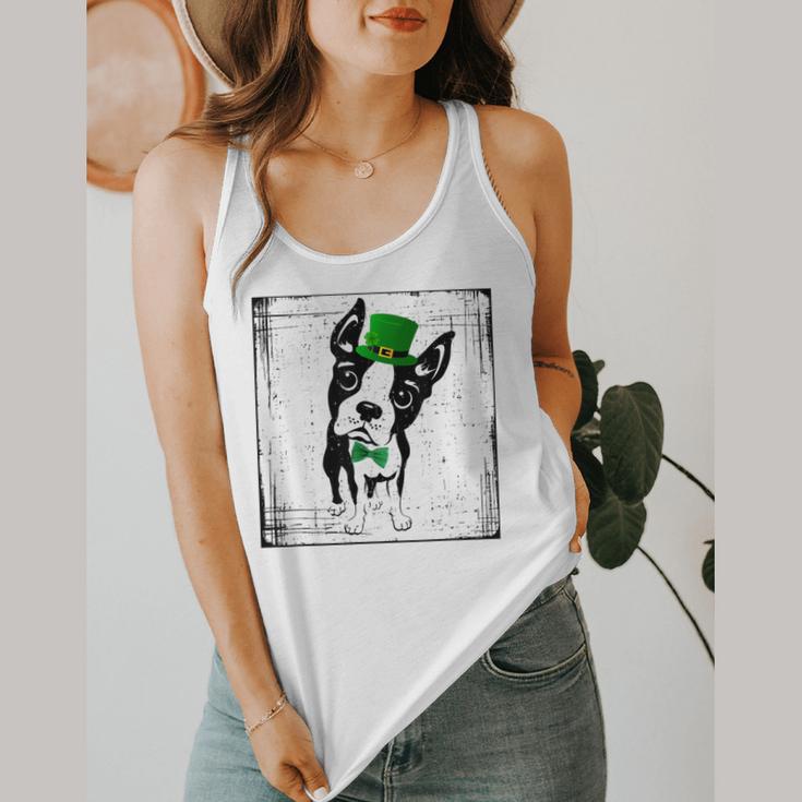 Cool Saint Patrick's Boston Terrier T Shirt For Dogs Lovers Flowy Tank, funny design