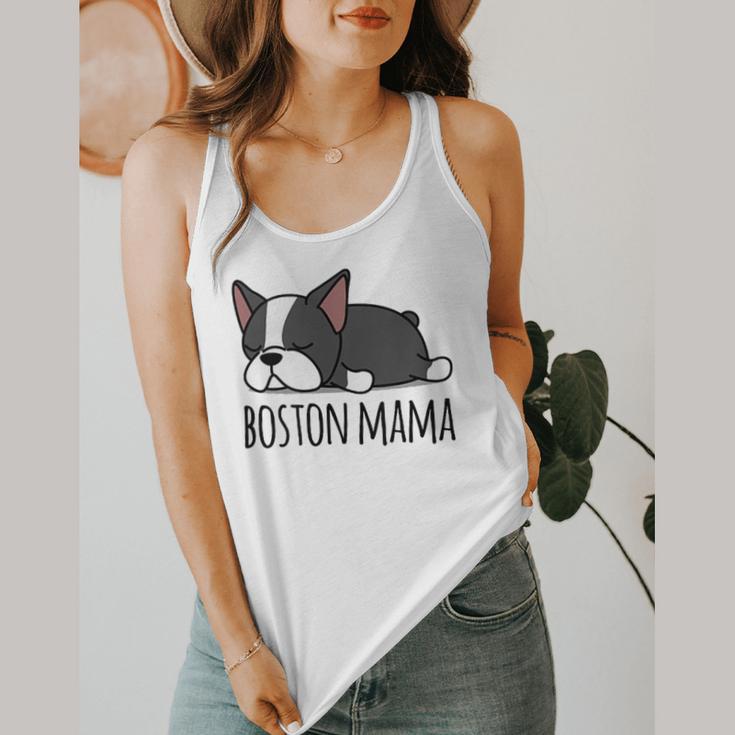 Cute Boston Terrier Boston Mama Flowy Tank, funny design
