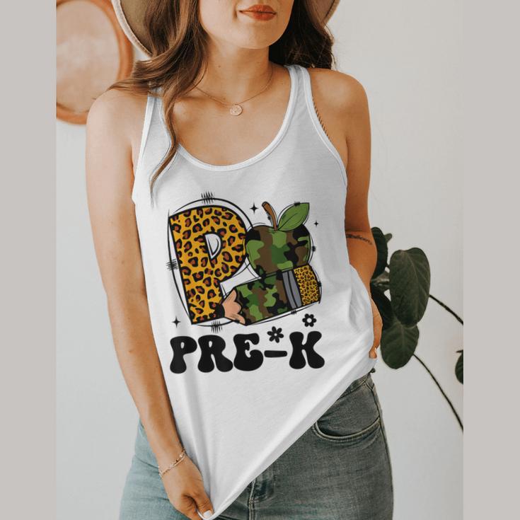 Cute Camo Pre K Back To School Teacher Kid Preschool Flowy Tank, funny design Cute Camo Pre K Back To School Teacher Kid Preschool Flowy Tank, funny design