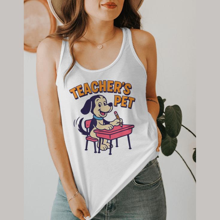Cute Elementary School Student Dog Teacher's Pet Flowy Tank, funny design Cute Elementary School Student Dog Teacher's Pet Flowy Tank, funny design