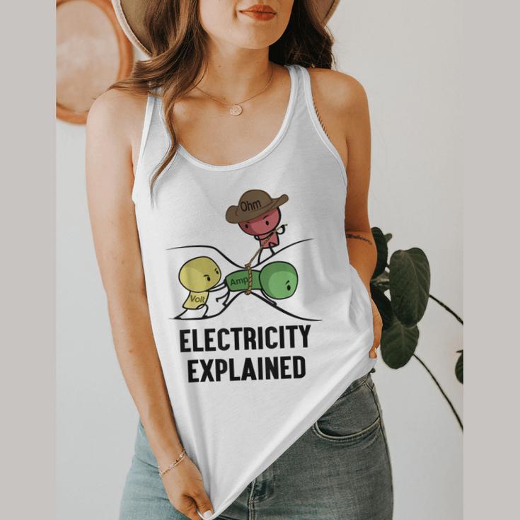 Electricity Explained Physics Nerd I Teacher School Flowy Tank, funny design Electricity Explained Physics Nerd I Teacher School Flowy Tank, funny design