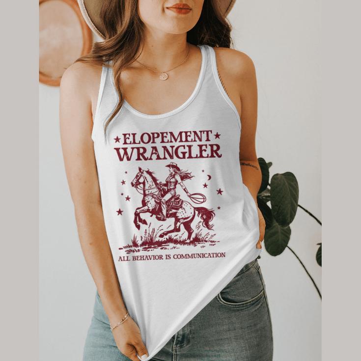 Elopement Wrangler Teacher ABA Behavior Support Cowboy Flowy Tank, funny design
