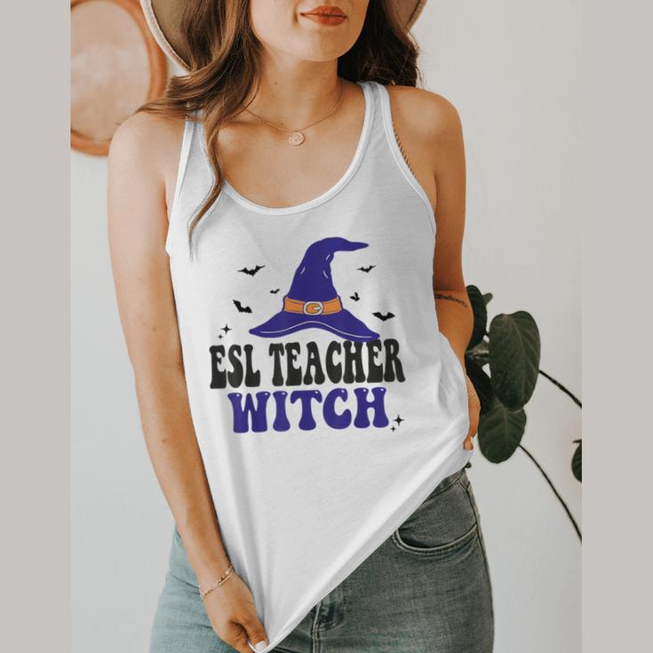 ESL Teacher Witch Halloween Matching Group Costume Flowy Tank, funny design ESL Teacher Witch Halloween Matching Group Costume Flowy Tank, funny design