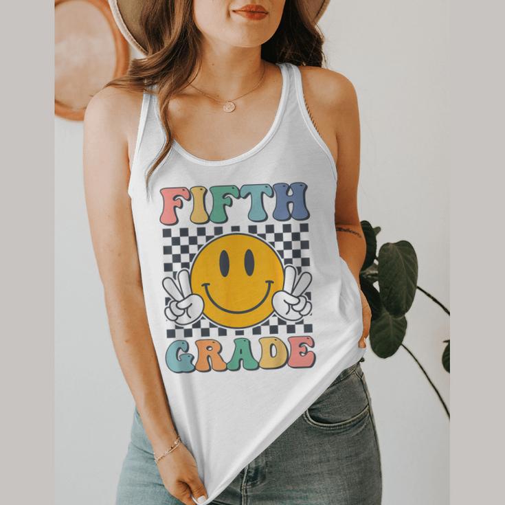 Fifth Grade Team Teachers Boys Girls Retro Smile 5th Grade Flowy Tank, funny design