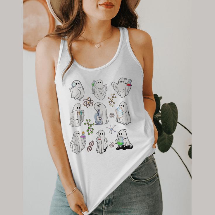 Ghost Science Teacher Chemistry Laboratory Halloween Costume Flowy Tank, funny design