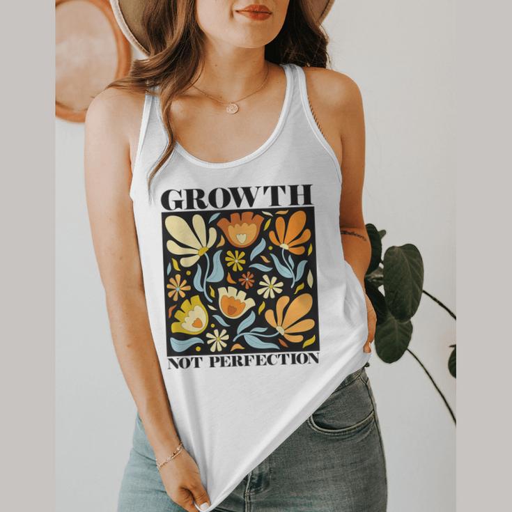 Growth Not Perfection Abstract Florals SPED Teacher Flowy Tank, funny design Growth Not Perfection Abstract Florals SPED Teacher Flowy Tank, funny design