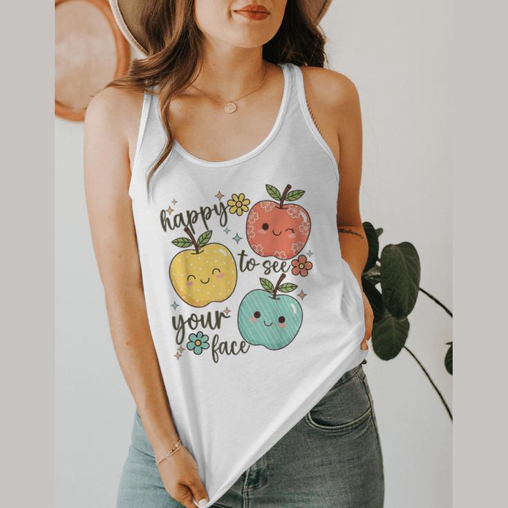 Happy To See Your Face Teacher Apple Flowy Tank, funny design Happy To See Your Face Teacher Apple Flowy Tank, funny design