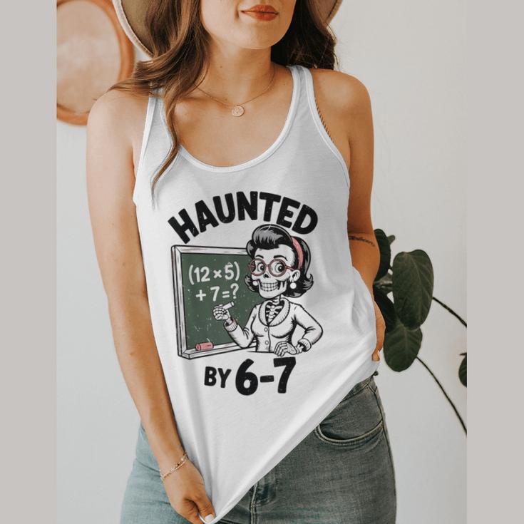 Haunted 67 Skeleton Math Teacher Halloween Costume Math Pun Flowy Tank, funny design Haunted 67 Skeleton Math Teacher Halloween Costume Math Pun Flowy Tank, funny design
