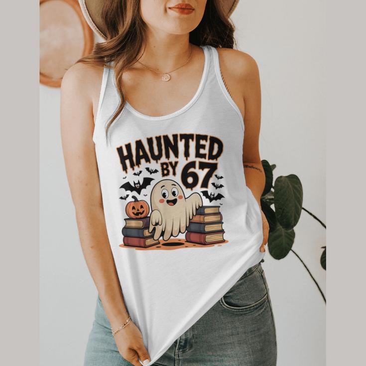 Haunted By 67 Teacher Ghost Pumpkin Halloween Costum Flowy Tank, funny design Haunted By 67 Teacher Ghost Pumpkin Halloween Costum Flowy Tank, funny design