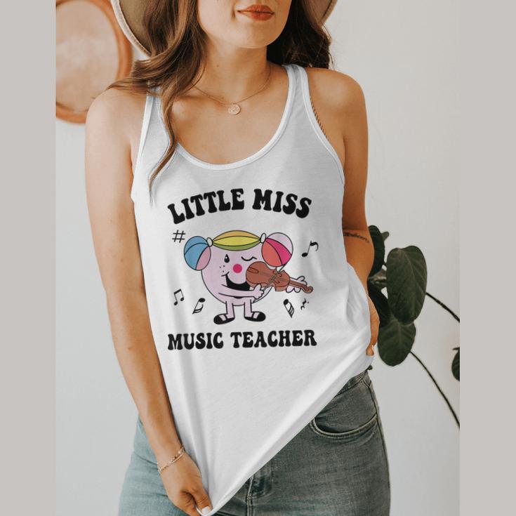 Little Miss Music Teacher Music Teacher Team Flowy Tank, funny design