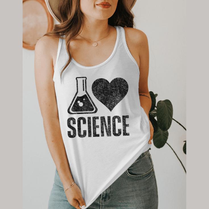 I Love Science Lover Teacher Scientist Sciences Flowy Tank, funny design