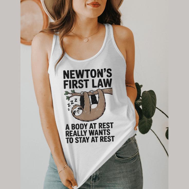 Newtons First Law Physics Jokes Science Teacher Flowy Tank, funny design Newtons First Law Physics Jokes Science Teacher Flowy Tank, funny design
