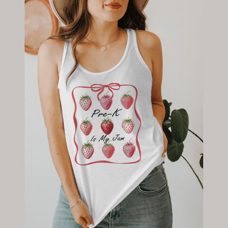 Pre K Is My Jam Teacher Team Crew Preschool Cute Strawberry Flowy Tank, funny design Pre K Is My Jam Teacher Team Crew Preschool Cute Strawberry Flowy Tank, funny design