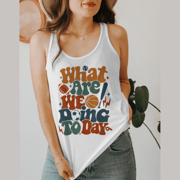 Retro PE Teacher What Are We Doing Today School Coach Women Flowy Tank, funny design Retro PE Teacher What Are We Doing Today School Coach Women Flowy Tank, funny design