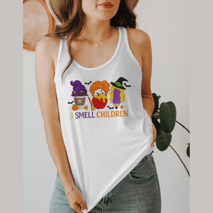 I Smell Children Witch Teacher Halloween Trick Or Teach Flowy Tank, funny design