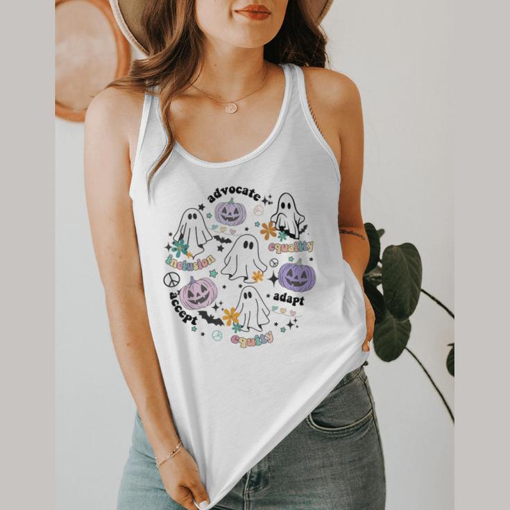 Special Education Teacher Halloween Pumpkin Ghost Inclusion Flowy Tank, funny design Special Education Teacher Halloween Pumpkin Ghost Inclusion Flowy Tank, funny design