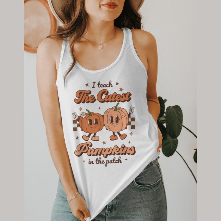 I Teach The Cutest Pumpkins In The Patch Retro Teacher Fall Flowy Tank, funny design I Teach The Cutest Pumpkins In The Patch Retro Teacher Fall Flowy Tank, funny design
