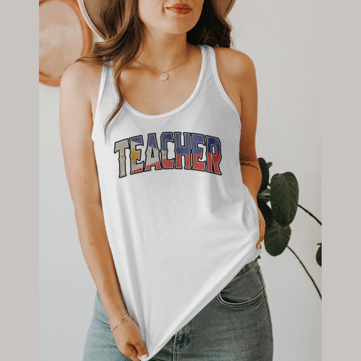 Teacher Filipino Vintage Heritage DNA Flag Flowy Tank, funny design Teacher Filipino Vintage Heritage DNA Flag Flowy Tank, funny design