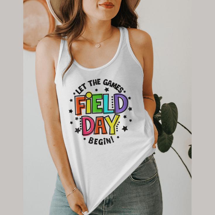 Teacher Student Field Day Let The Games Begin Field Day Flowy Tank, funny design