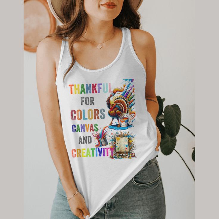 Turkey Thanksgiving Art Teacher Costume Tee For Artists Flowy Tank, funny design