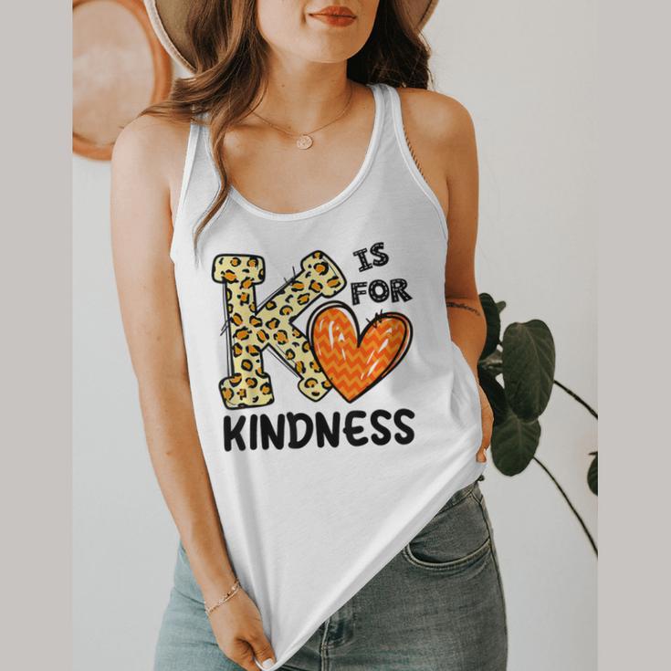 Unity Day K Is For Kindness Anti Bullying Orange Teacher Men Women Kids Flowy Tank, funny design