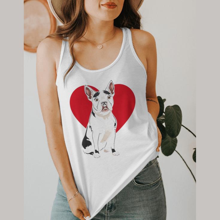 Valentine's Day Boston Terrier Lover Flowy Tank, funny design