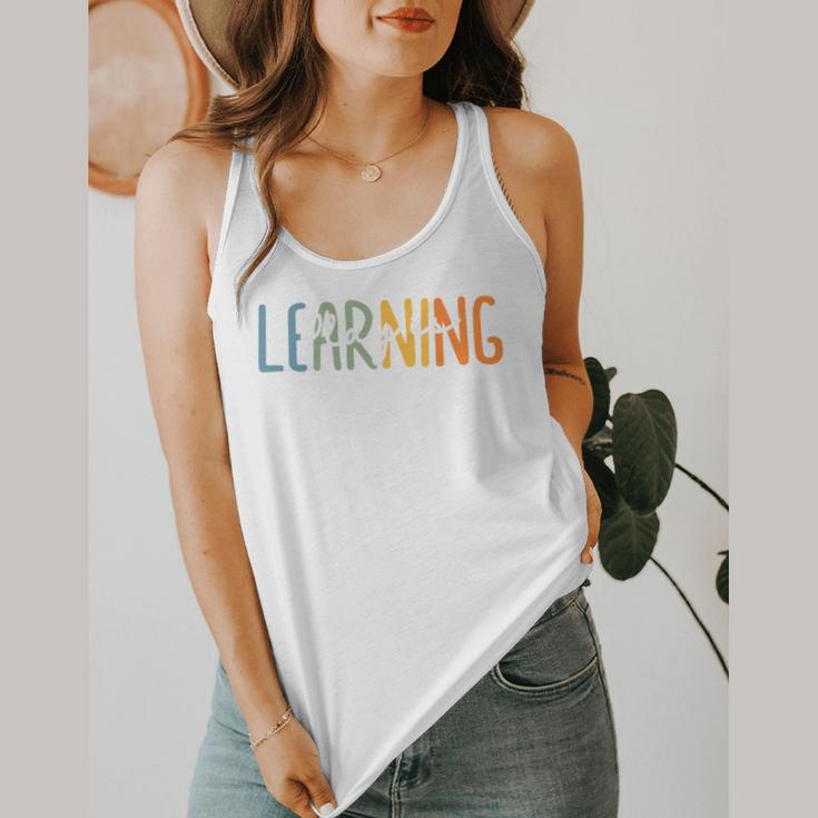 Vintage Play Is Learning Back To School Toddler Teacher Flowy Tank, funny design Vintage Play Is Learning Back To School Toddler Teacher Flowy Tank, funny design