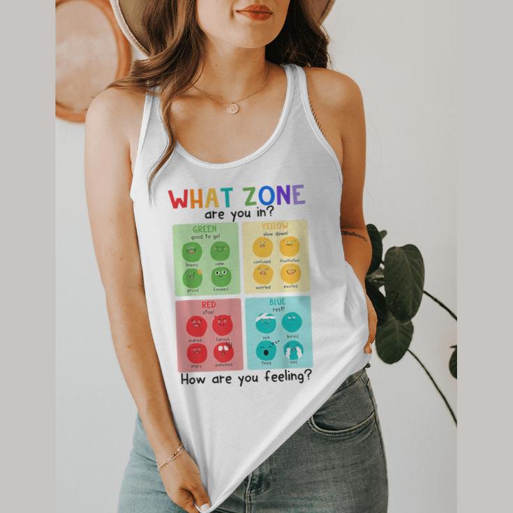 What Zone Are You In How Are You Feeling Teacher Flowy Tank, funny design What Zone Are You In How Are You Feeling Teacher Flowy Tank, funny design