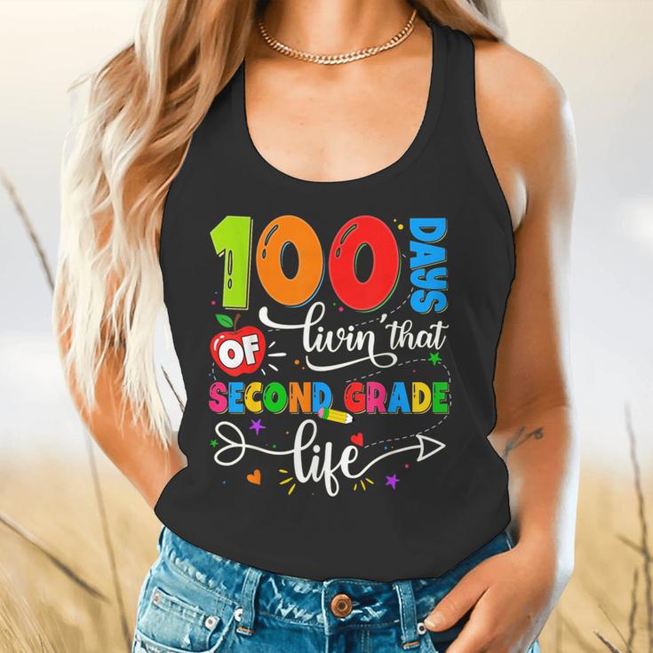 100 Days Of Living That 2nd Grade Life Boy Girl Teacher Flowy Tank, gift for family, gift for coworker 100 Days Of Living That 2nd Grade Life Boy Girl Teacher Flowy Tank, gift for family, gift for coworker
