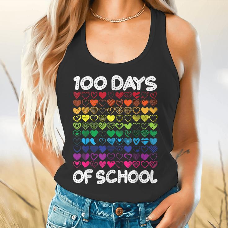 100 Days Of School Heart Love Teacher Or Student 100th Day Flowy Tank, gift for family, gift for coworker 100 Days Of School Heart Love Teacher Or Student 100th Day Flowy Tank, gift for family, gift for coworker
