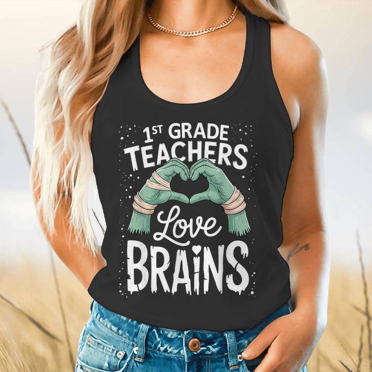 1st Grade Teachers Love Brains Shirt Halloween Teacher Flowy Tank, gift for family, gift for coworker 1st Grade Teachers Love Brains Shirt Halloween Teacher Flowy Tank, gift for family, gift for coworker